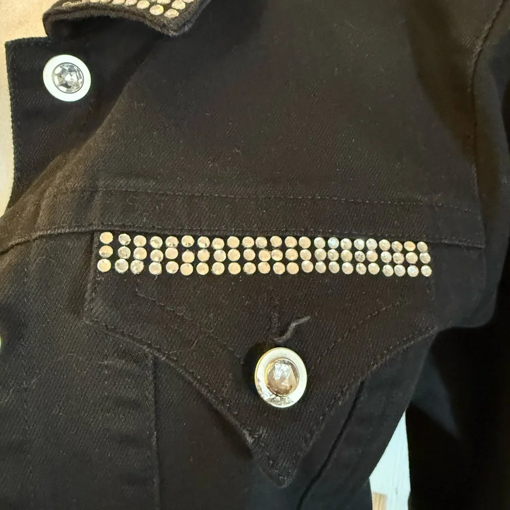 Lawman Black Rhinestone Women's Jacket M - Picture 2 of 10